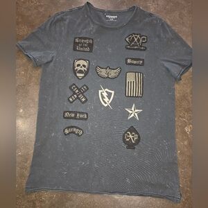 FOUR!! Men's Express Graphic Tees - Dark Gray & Black 100% Cotton